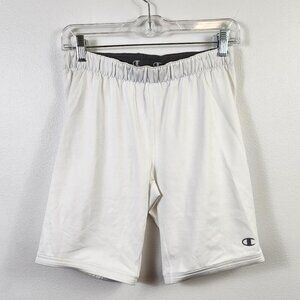 Champion Men's White Double Dry Compression Shorts, Size Large